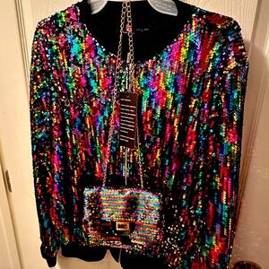 A jacket worth wearing in on New Year’s Eve!! 
So shiny and bright !!!